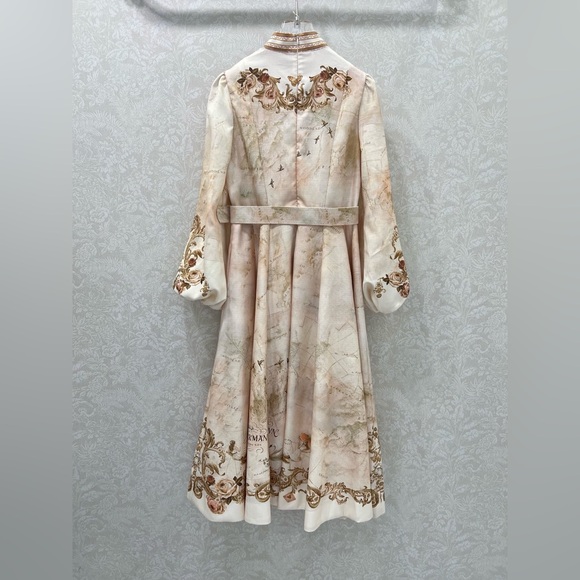 Zimmermann Cream and Gold Long Sleeve Dress - Picture 8 of 8